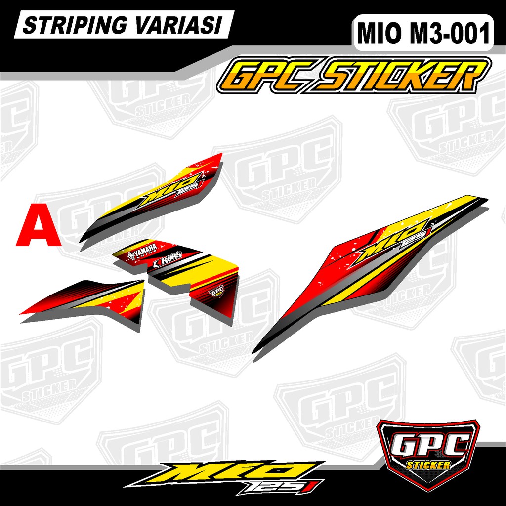 Striping mio m3  - Stiker setriping Variasi List Motor GPC-001