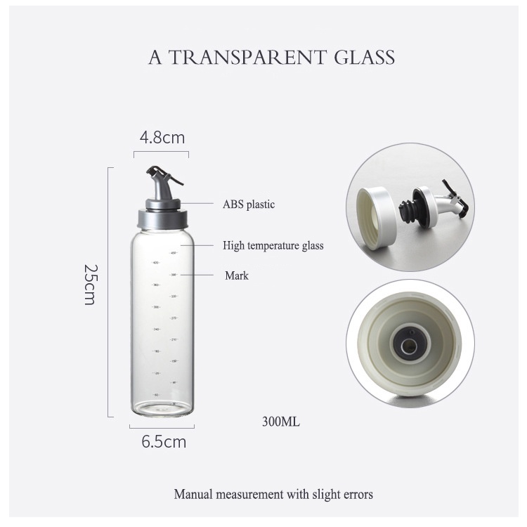 Wadah Tempat Botol Minyak Goreng Kaca Olive Oil Dapur Aestetik