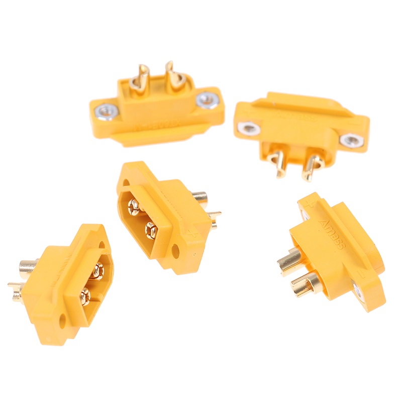 5pcs AMASS XT60E-M XT60 Male Plug XT60 Untuk RC Drone FPV Racing Fixed Board