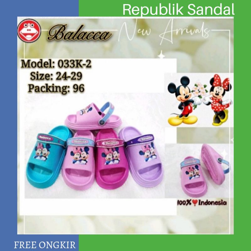 Sandal Balacca 033 K-2 24-29 Tali Belakang Made In Indonesia