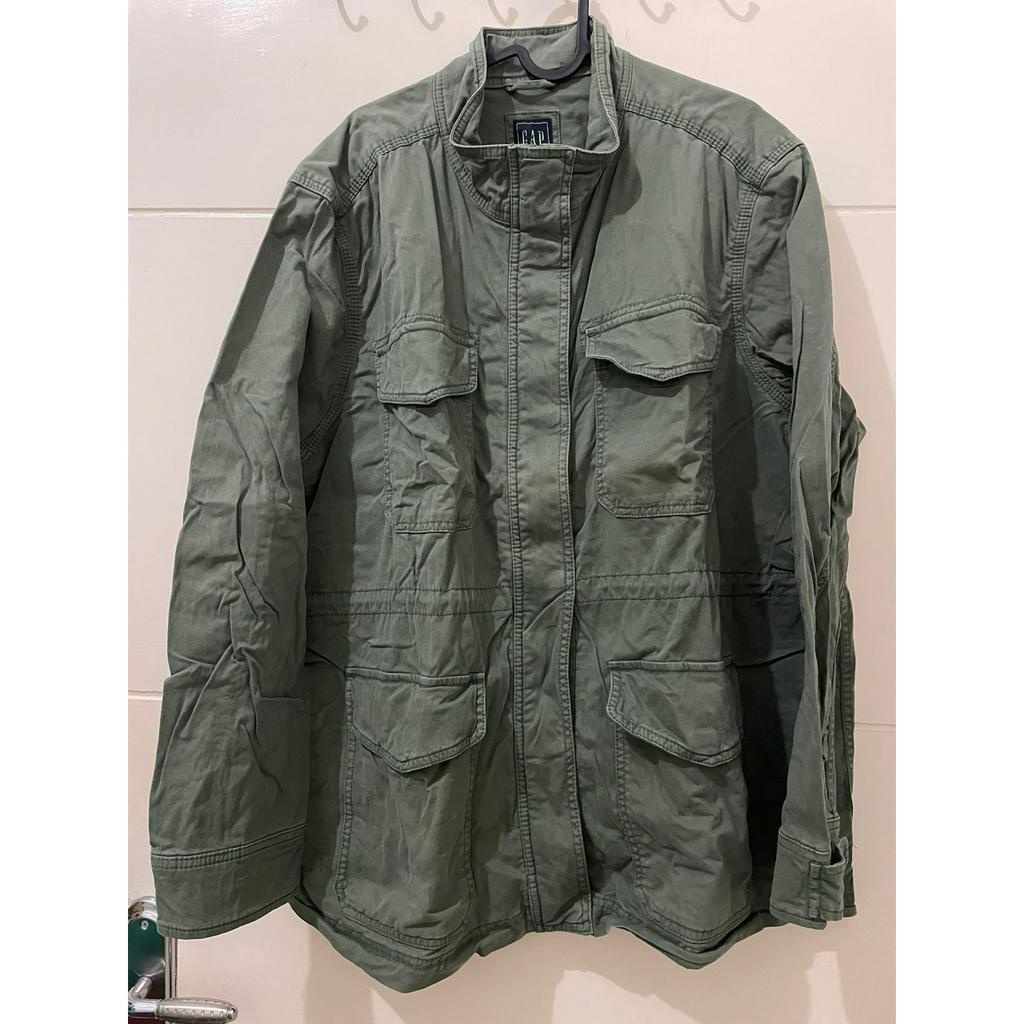 NEW GAP JACKET GREEN / OVERSIZED JAKET HIJAU ARMY / JAKET MUSIM DINGIN