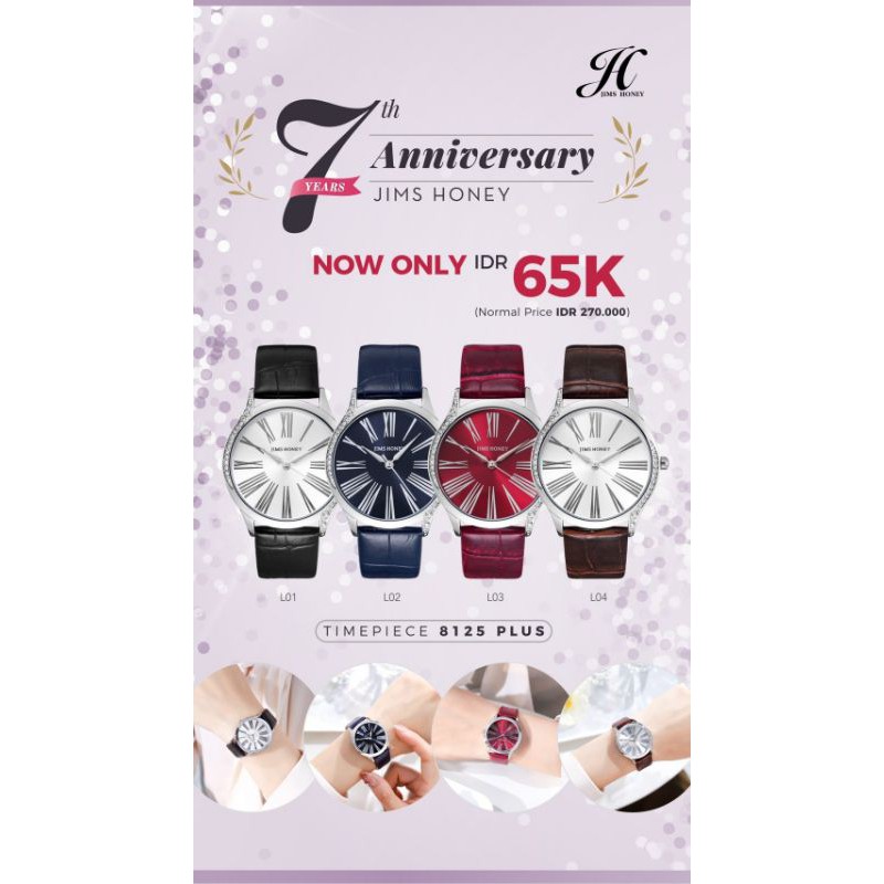 PROMO Jam Tangan wanita jims honey Anniversary original 8188 8123 8125 plus jimshoney antiair cod