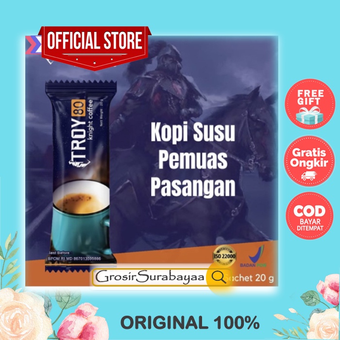 Kopi Troy - Kopi Sehat Lahir Batin Koffie Troy Penambah Stamina Coffe Vitalitas Bpom Kopi Jantan  Ko
