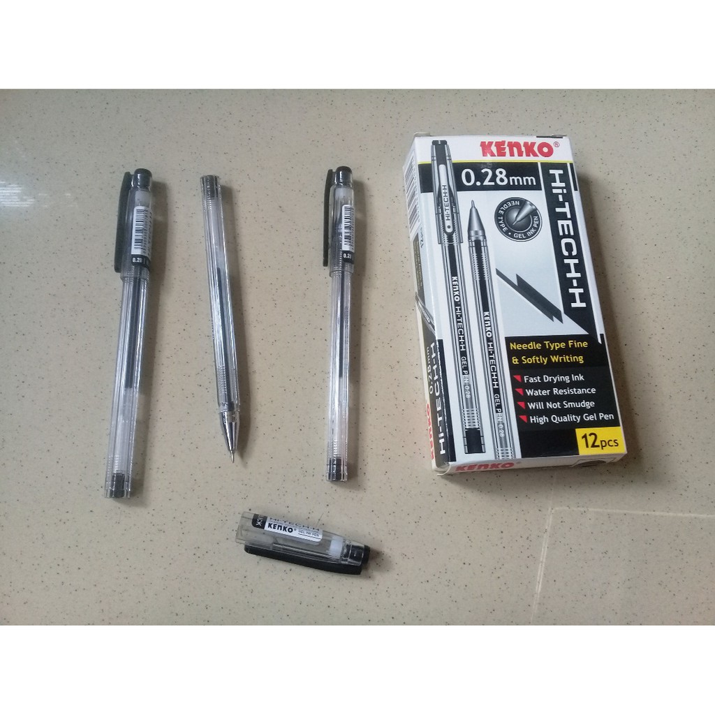 

Pulpen Hitam 0.28mm Hi-Tech Needle Fine and Softly Writing - Kenko