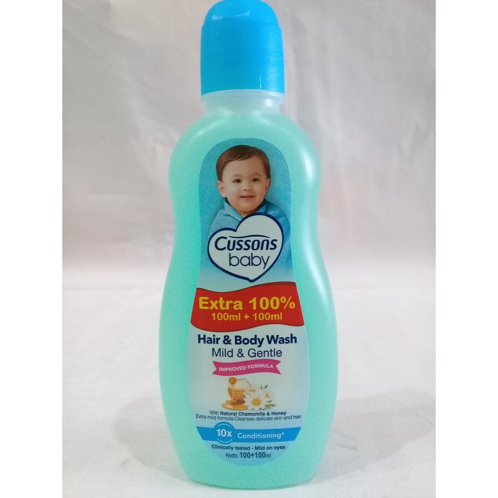 Hair Body Wash CUSSONS Baby 100 ml + 100 ml Mild Formula shampo &amp; Sabun Bayi cusons cusson