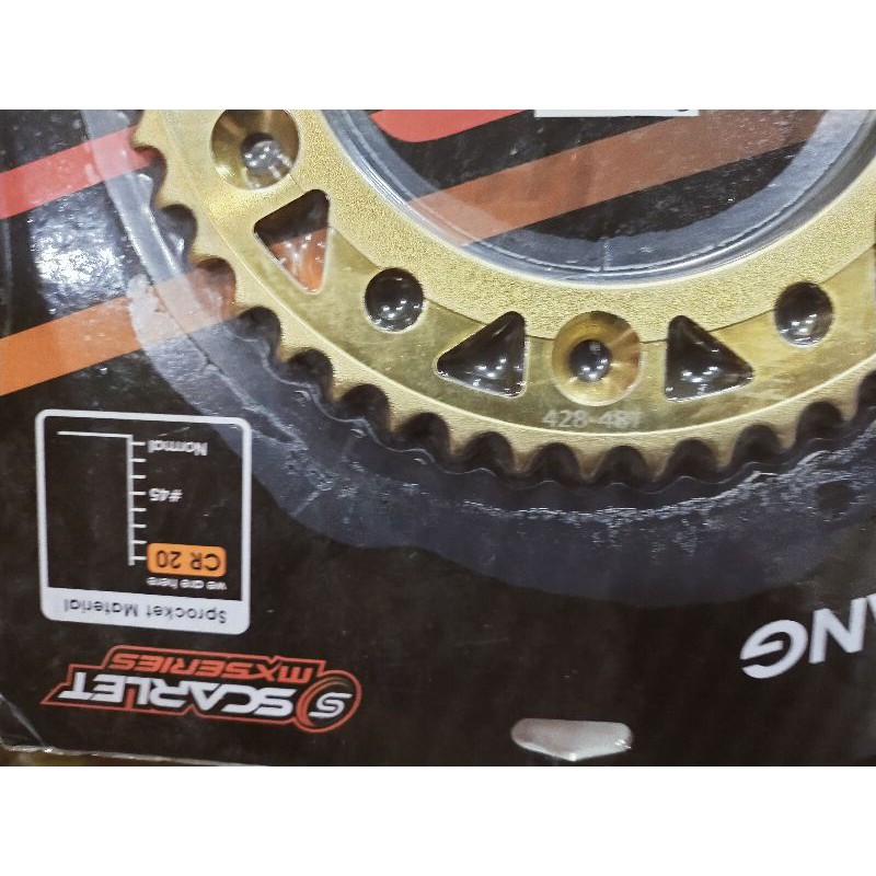 SSS TK RACING SCARLET CRF GEAR GER BELAKANG 428 HONDA CRF150