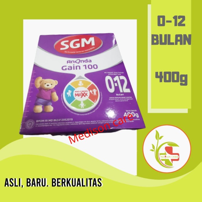 Terlaris Sgm Ananda Gain 100 Susu Formula Anandagain 0-12 Bulan 400G Kln02