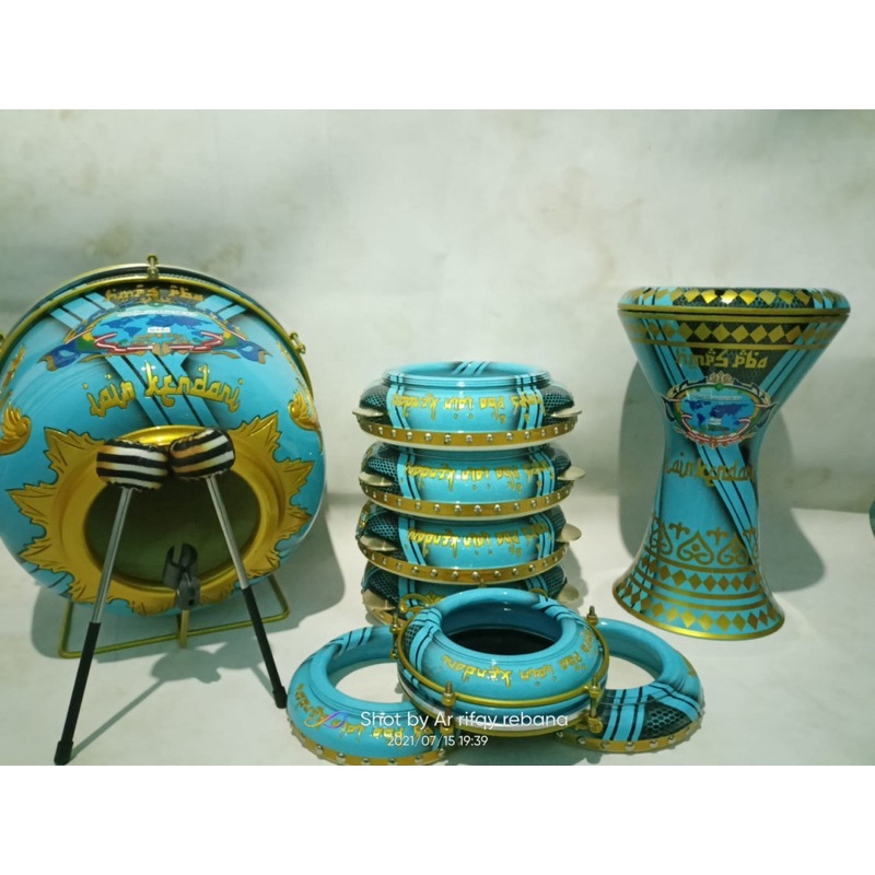 rebana ukir hadroh jepara satu set isi 4 termurah