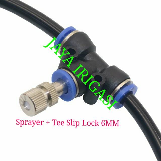 MIST NOZZLE 0.1 0.2 0.3 0.4 0.5 0.6 0.8 MM SPRAYER EMBUN SPUYER KABUT MISTING + SLIP LOCK TEE 6MM