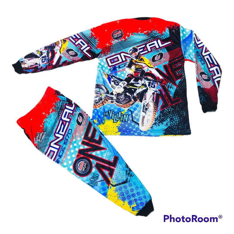 SETELAN BAJU MOTOR CROSS ANAK ANAK