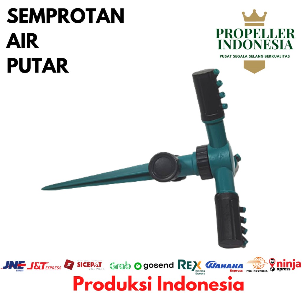 Semprotan Air Putar Sprinkle Water Rotary Sprinkler Sprayer 23CM Biru