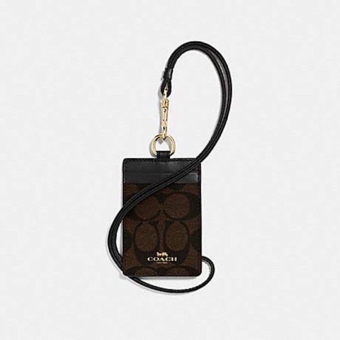 

Kusus Hari Ini [Original 100%] Coach F65573 Lanyard/Id Card Holder - Black Brown Hemat