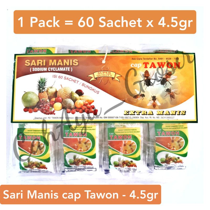

Sari Manis cap Tawon Renteng 4.5gr (1 Pack - 60 Sachet)
