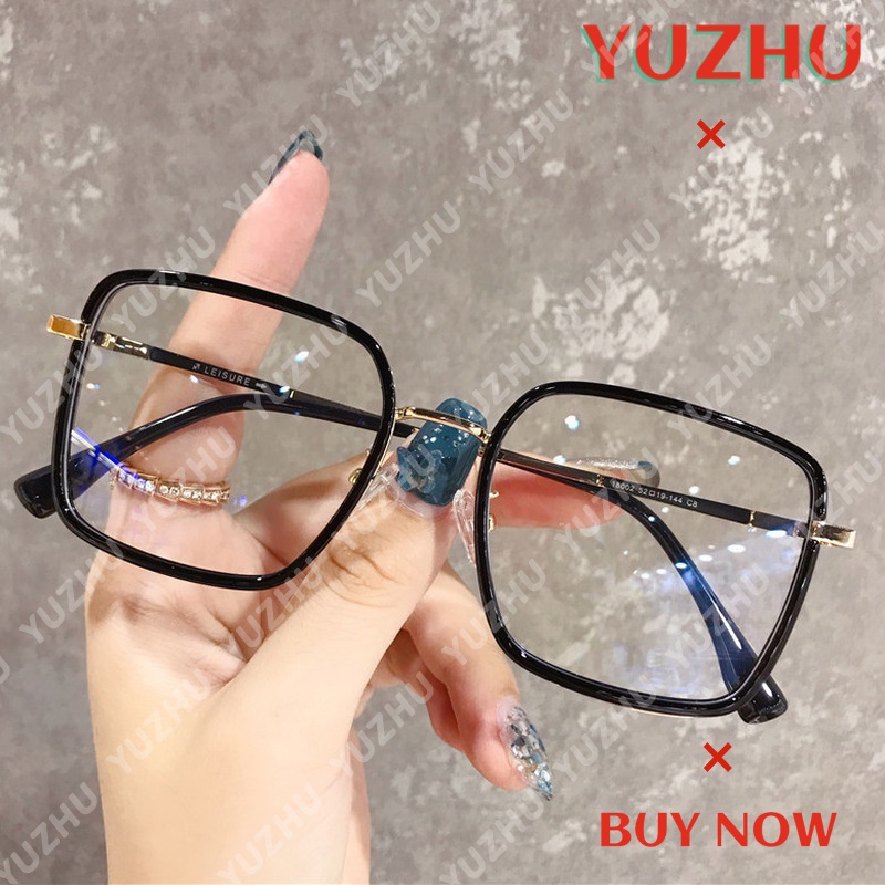 (YUZHU) TERSEDIA &amp; COD Kacamata Gaya Wanita Terbaru Kacamata Anti Radiasi Wanita Komputer Square Eyeglasses