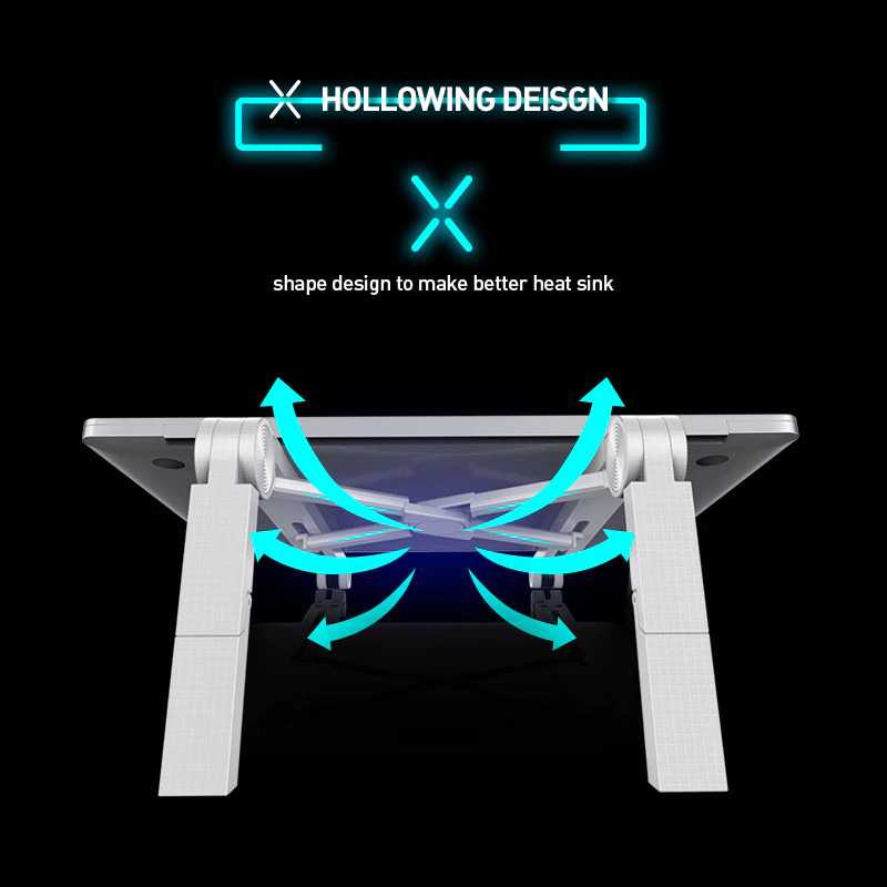 IDN TECH - COOLCOLD Laptop Stand Aluminium Foldable Adjustable - T6L