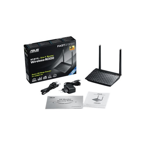 ASUS RT-N12+ 3-in-1 Router/AP/Range Extender for Large Environment