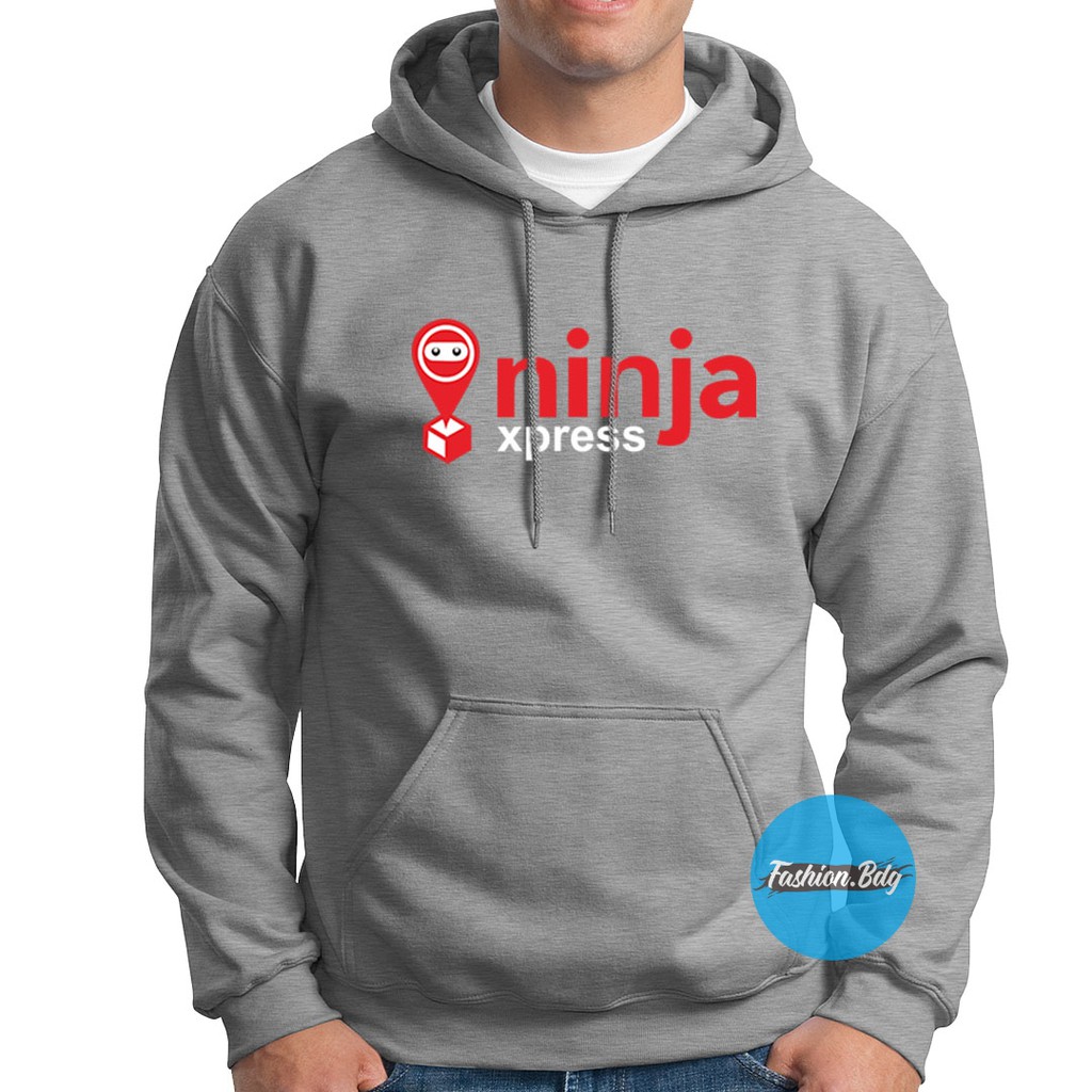 SWEATER HOODIE PRIA NINJA XPRESS BLACK NAVY GREY MERAH PUTIH