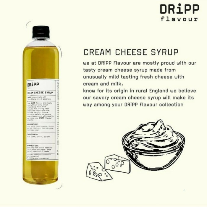 

DRiPP Cream Cheese Syrup - Sirup Keju Krim 760 ml