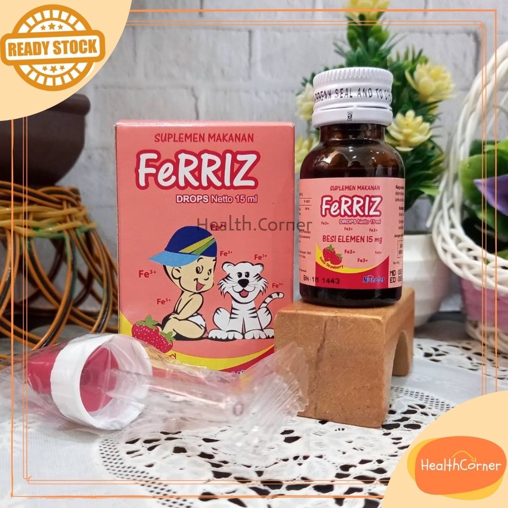 (Ferriz / Ferlin / Ferrok-K / Fervit) Drops / Oral Drop Kids Iron / Suplemen Zat Besi Anak / Vitamin Nafsu Makan Anak