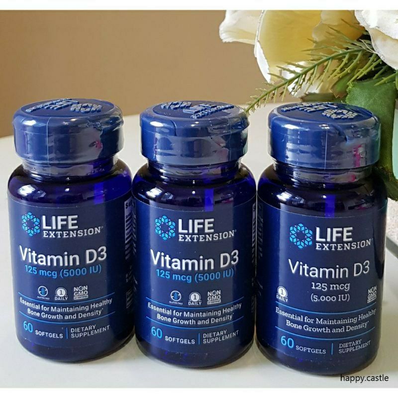 Jual Life Extension Vitamin D3 Vit D 3 5000 IU 5000IU isi 60 Softgels