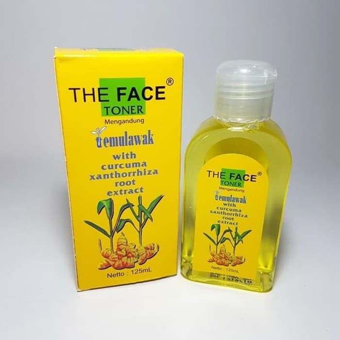 original temulawak toner THE FACE holo emas netto 125ml atasi jerawat