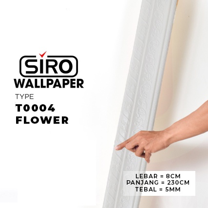 LIST FOAM WALL BORDER 3D LIS WALLPAPER BORDER STICKER WAINSCOATING-T0004-FLOWER