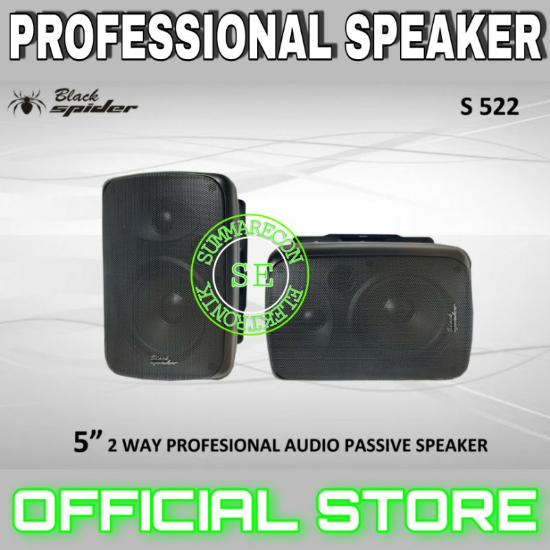 paket speaker restoran cafe kantoran amplifier speaker blackspider 5 inch usb bluetooth 2 speaker