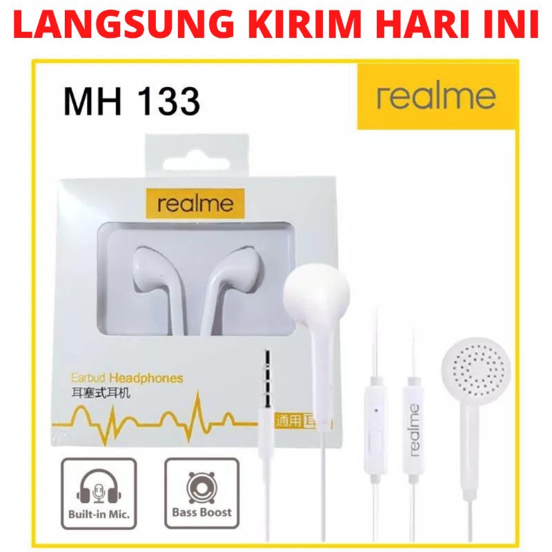 Headset Handsfree Earphone HF Realme Original MH 133 C2 C3 C12 C15