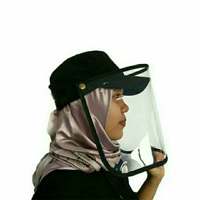 Face shield topi Dewasa bongkar pasang bisa COD