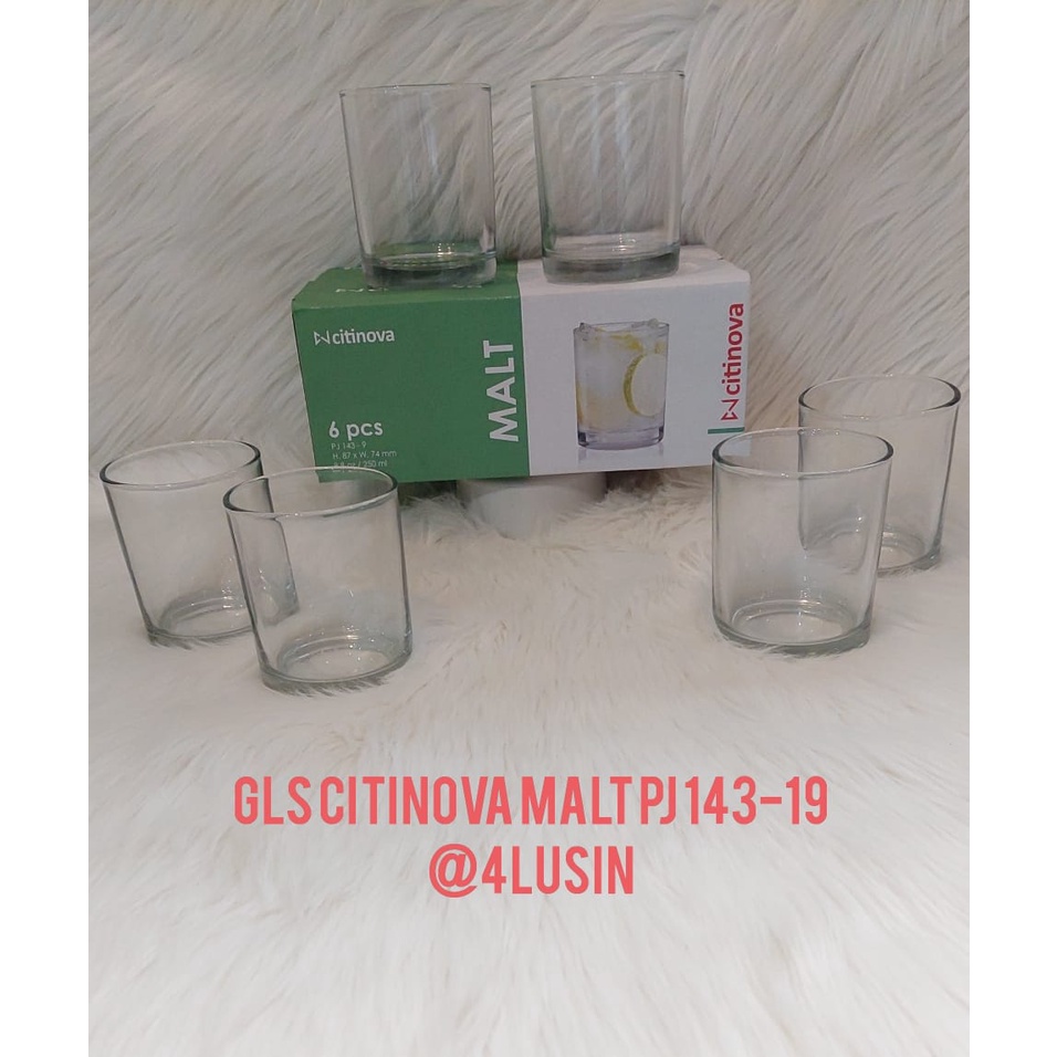 GELAS SET CITINOVA - MALT ( GELAS KOPI/ GELAS CAFE) 250ML X 6 PCS