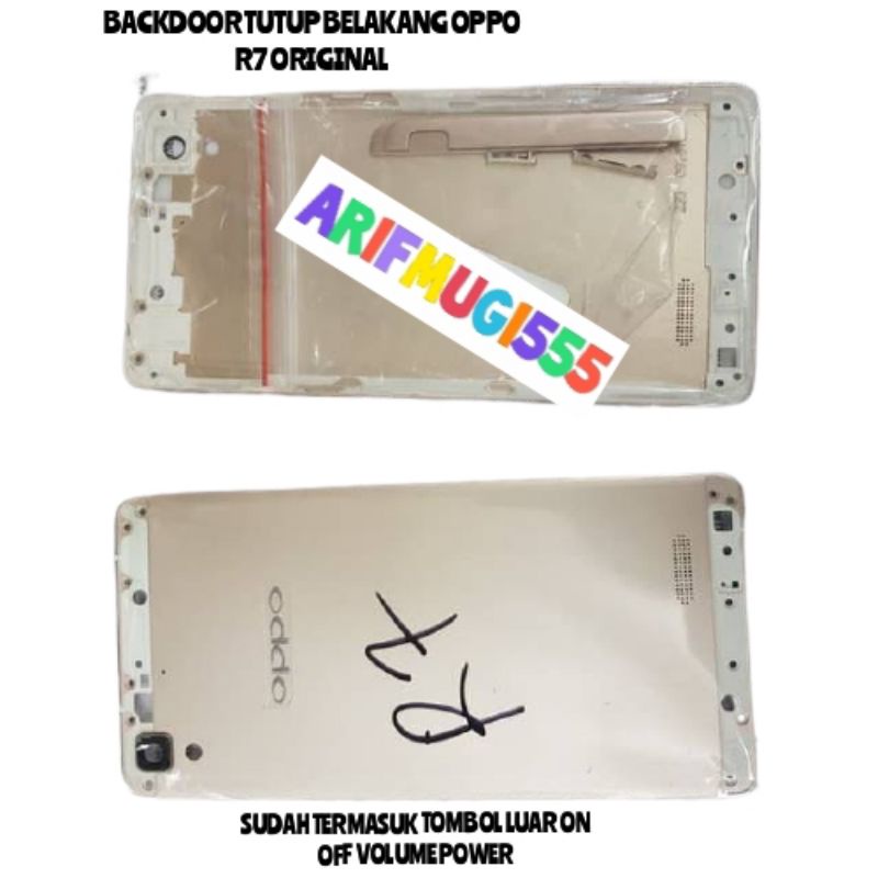 BACKDOOR BACK DOOR BACKCASING TUTUP BATERAI CESING OPPO R7 ORIGINAL