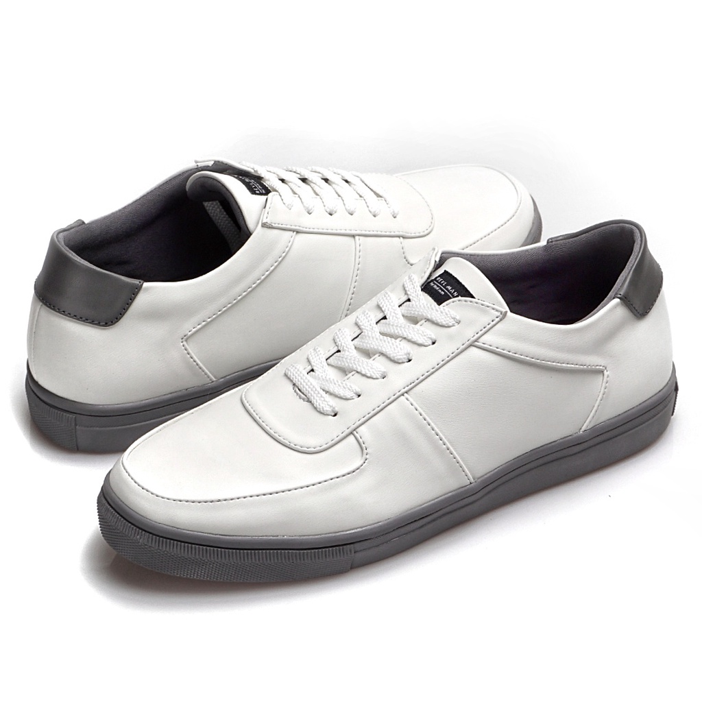 Sepatu Kulit Pria Sneakers REYL MAN FAMO Full Grey Series ORIGINAL