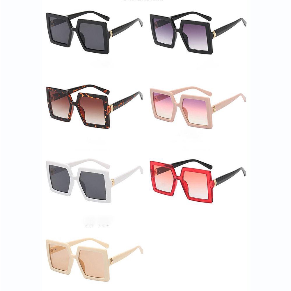 [Elegan] Square Sunglasses Kacamata Anti Radiasi Kaca Mata Anti Radiasi Untuk Wanita Frame Besar Perlindungan Kacamata Korea Anti Radiasi Kaca Kacamata Wanita Kacamata