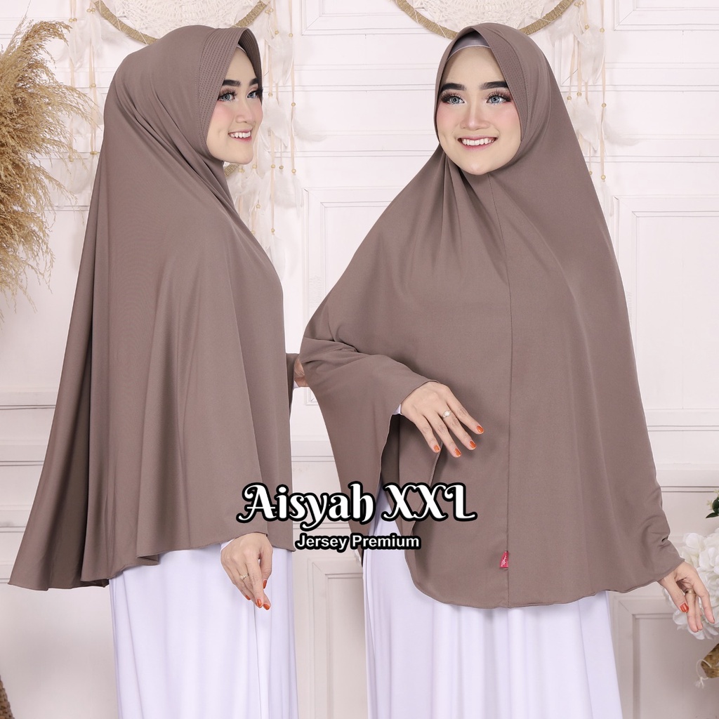 KERUDUNG INSTAN TERBARU HIJAB BERGO AISYAH M,L,XL,XXL JILBAB JUMBO JERSEY TERMURAH NAYLA HIJA'B