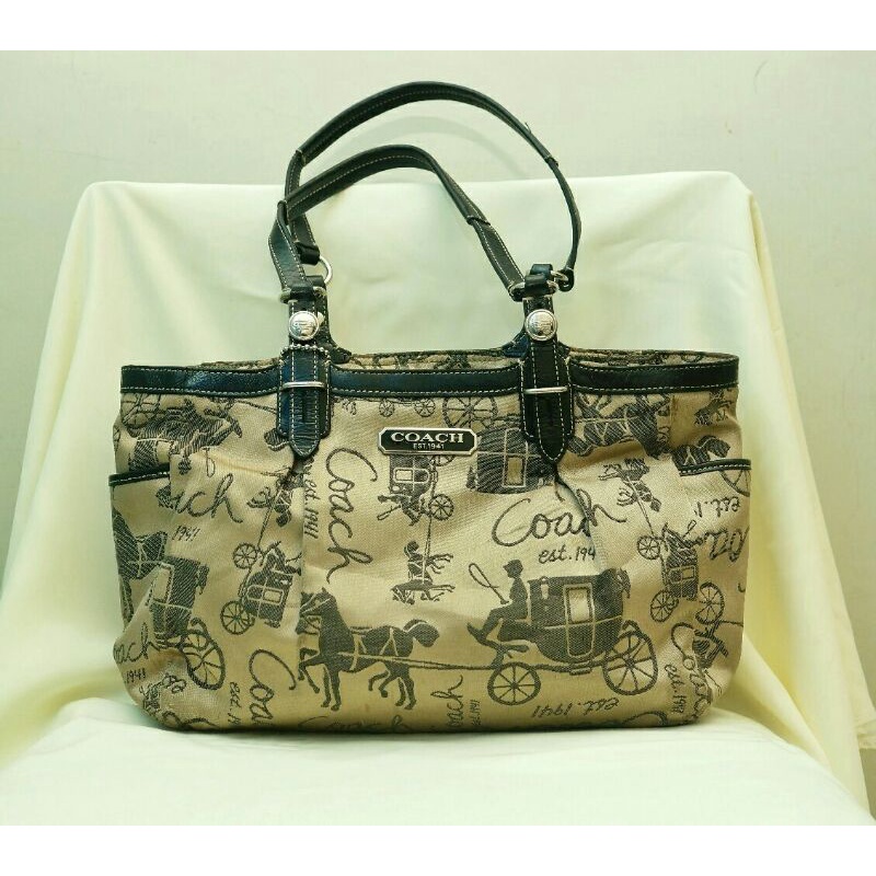 tas Coach Anniversary Edition Horse & Carriage Gallery tote bag