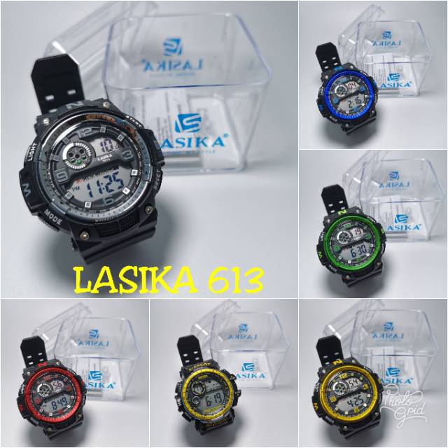 Jam tangan digital Pria Sporty water Resist Lasika 613