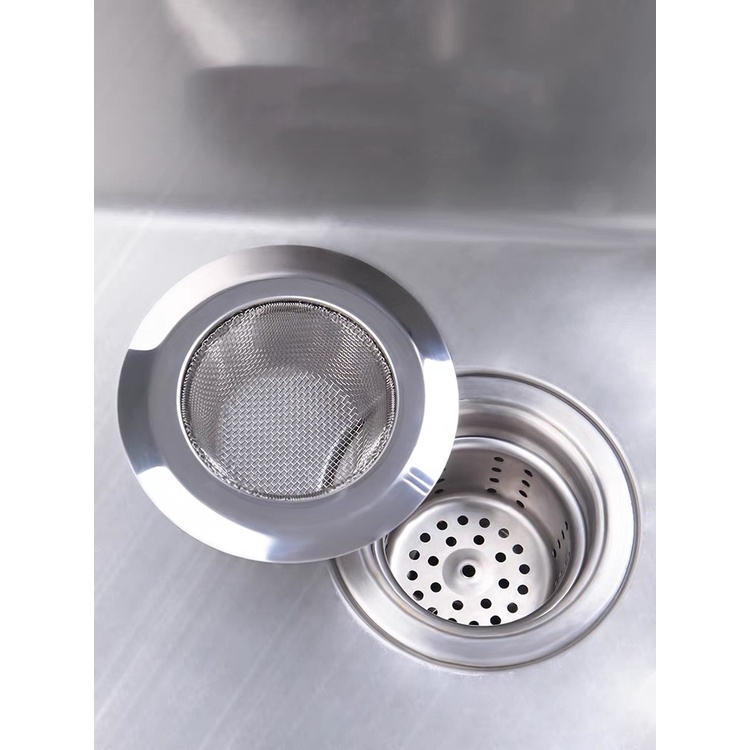 Saringan Wastafel Cuci Piring Saringan Bak Saringan Bak Cuci Piring Penyaring Kotoran Sink Dapur Stainless Steel Saringan Filter Air Saringan Dapur