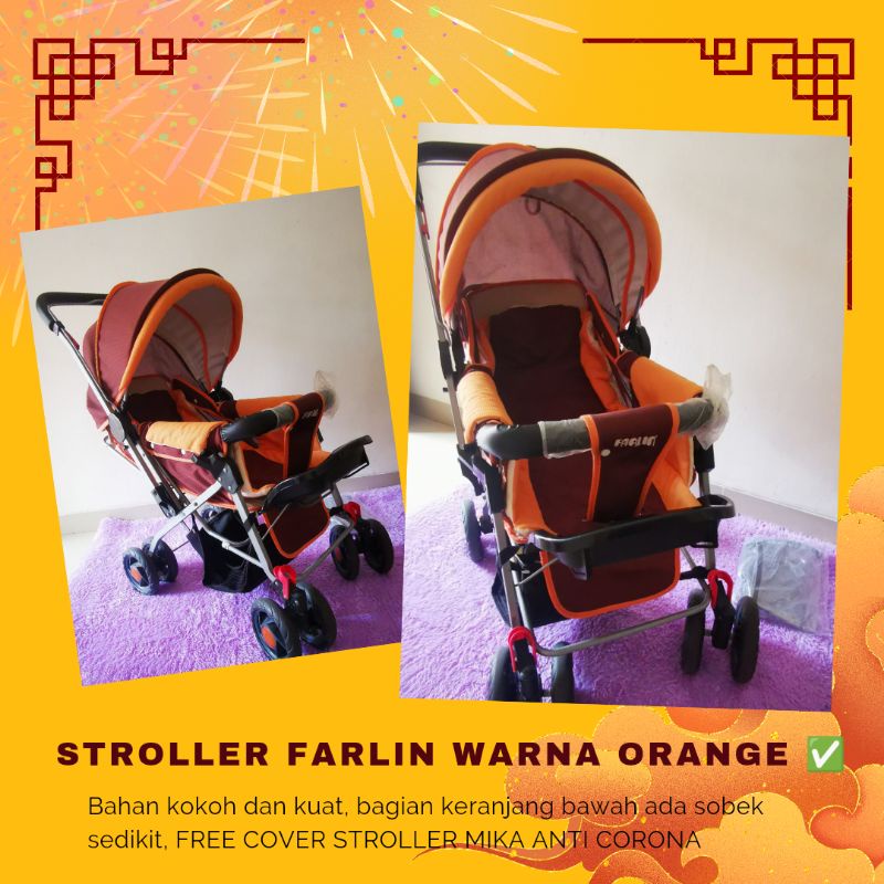 PRELOVED Stroller Baby Farlin Orange