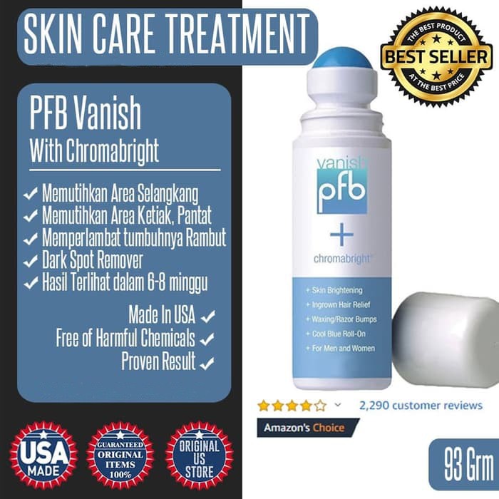 Pemutih Ketiak Selangkang Pantat Terbaik USA - PFB Vanish Chromabright