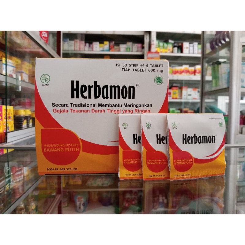 HERBAMON 1 STRIP @4 TABLET | Obat Darah Tinggi - ED 07/2025