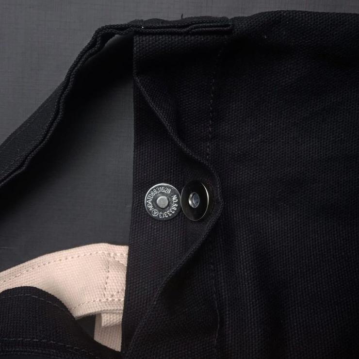 Keluaran Terbaru.. TAS MINI SLING BAG Pocket CANVAS / Tas Selempang Kain Kanvas Tebal polos Hitam