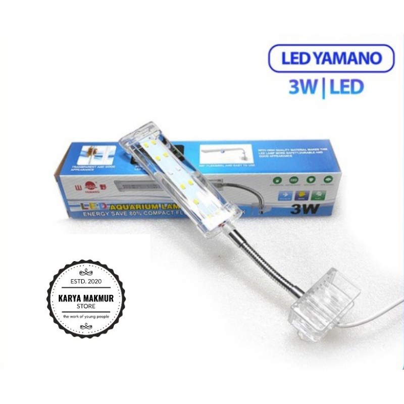 YAMANO 3W LED / LAMPU JEPIT LED AQUARIUM / LAMPU LED JEPIT AQUARIUM