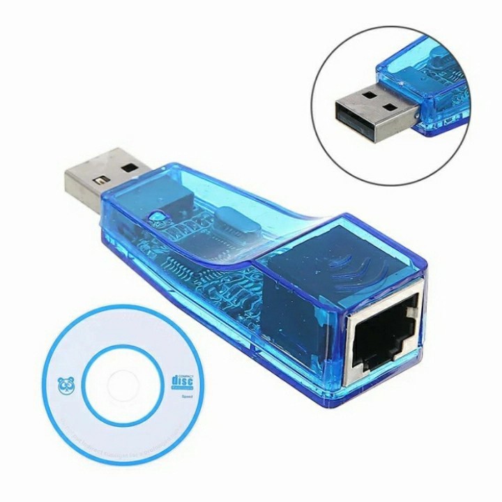 USB LAN RJ45 Ethernet Adapter Biru