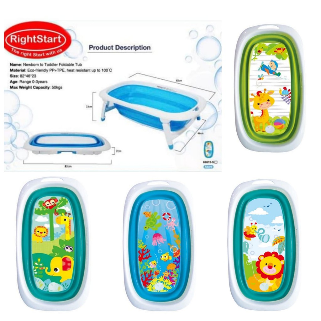 Right Start Foldabel folding Baby bathtub bath tub bak mandi lipat