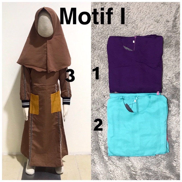 Gamis Anak / Baju Muslim Anak Scuba 1-5 tahun