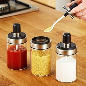 TERLARIS!! Botol Bumbu Dapur / Tempat Minyak Garam Kaca / Toples Wadah Bumbu / Botol Kopi Gula