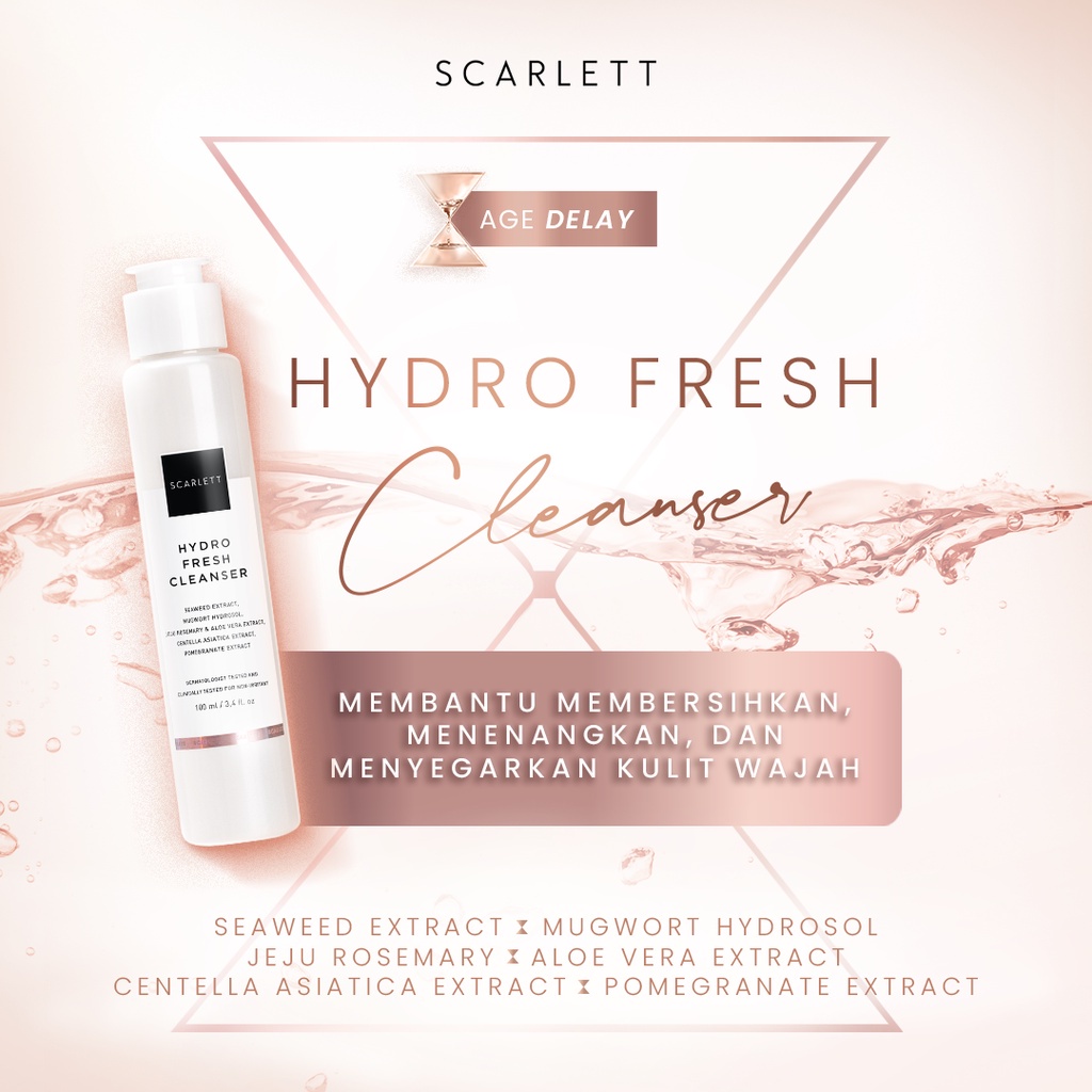 Scarlett Whiteng Age Delay Hydro Fresh Cleanser 100ml