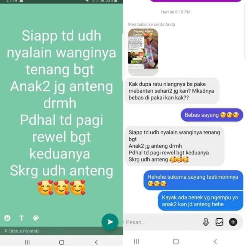 Dupa Ratu Niang Kemasan Pendek ISI Lebih Banyak