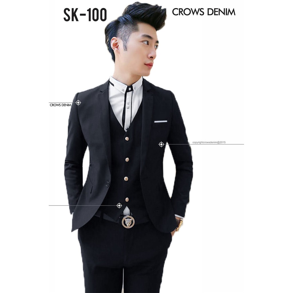 Jas Pria Skinny Fit Stylish Navy Blue Edition | SK-100