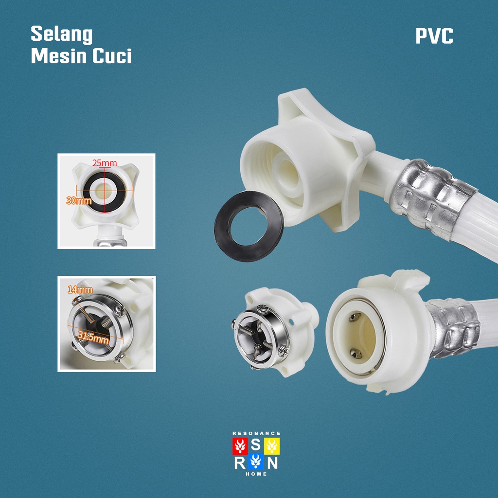 Selang Mesin Cuci Inlet Hose 1M 1.5M 2M 3M 5M/ Selang Pembuangan Air Mesin Cuci High Quality